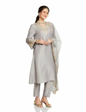 Myx Women's Embroidered Pakistani Suit Set with Organza Dupatta | Available in Plus Sizes