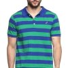 AMERICAN CREW CottonPoly Striped Polo T-Shirt for Men