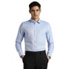 Louis Philippe Men's Easy to Iron Premium Cotton Wrinkle Resistant Slim Fit Solid Formal Shirt